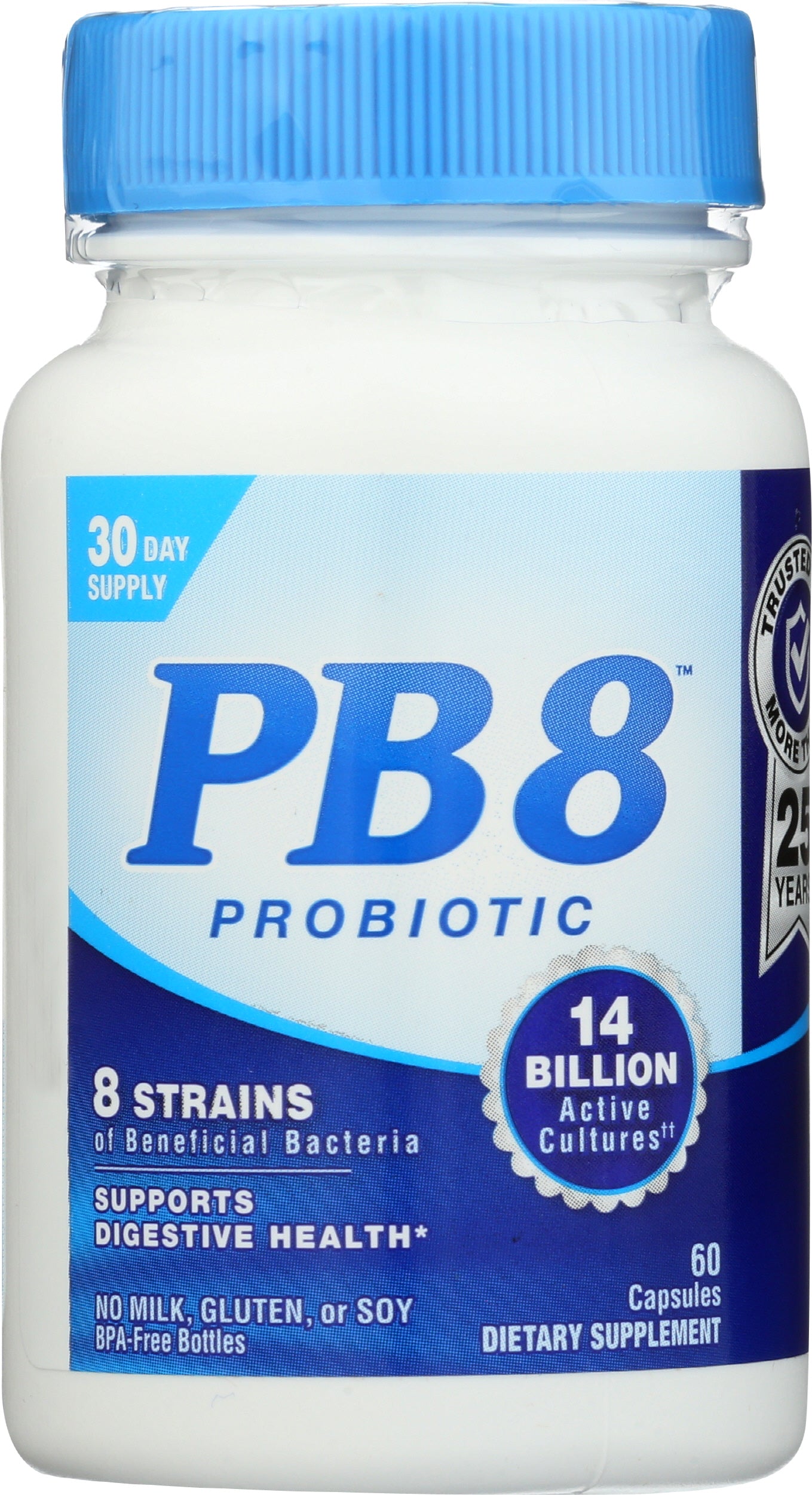 PB8 Probiotic Front of Bottle