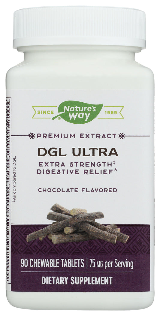 Nature's Way DGL Ultra Chocolate Flavored 90 Chewable Tablets