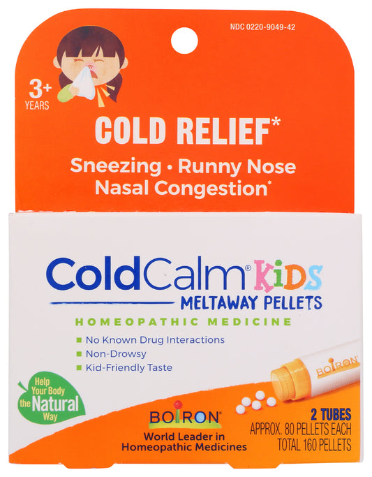 Boiron ColdCalm Kids 160 Pellets Front