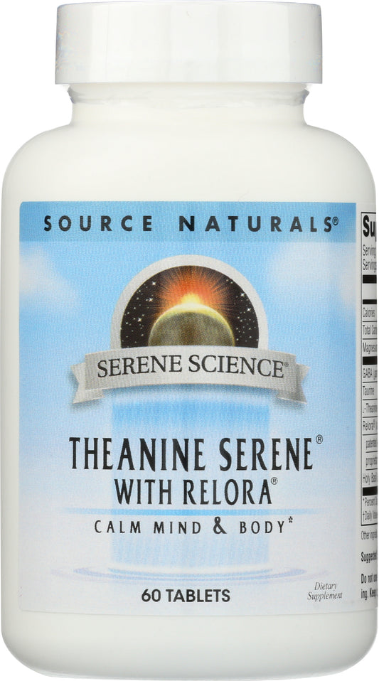 Source Naturals Theanine Serene with Relora 60 Tablets Front of Bottle