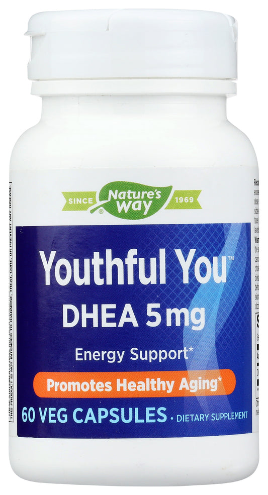 Nature's Way Youthful You DHEA 5mg 60 Veg Capsules Front of Bottle