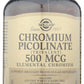 Solgar Chromium Picolinate 500mcg 120 Vegetable Capsules Front of Bottle
