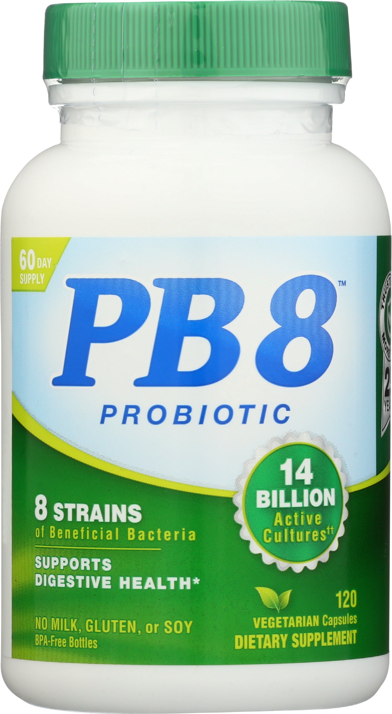 PB8 Probiotic Front of Bottle