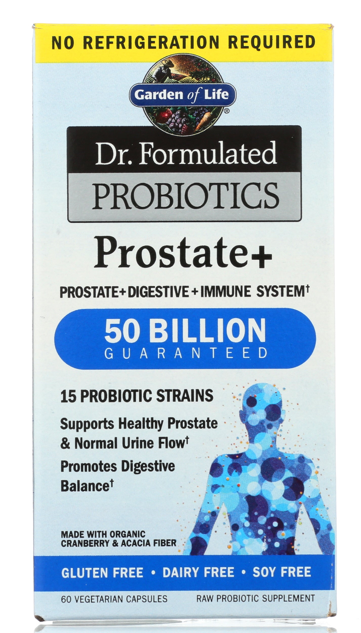 Garden of Life Probiotics Prostate+ 60 Front of Box
