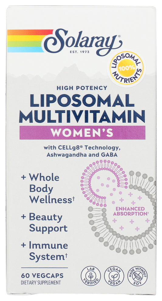 Solaray Women's Liposomal Multivitamin 60 Vegcaps Front of Box