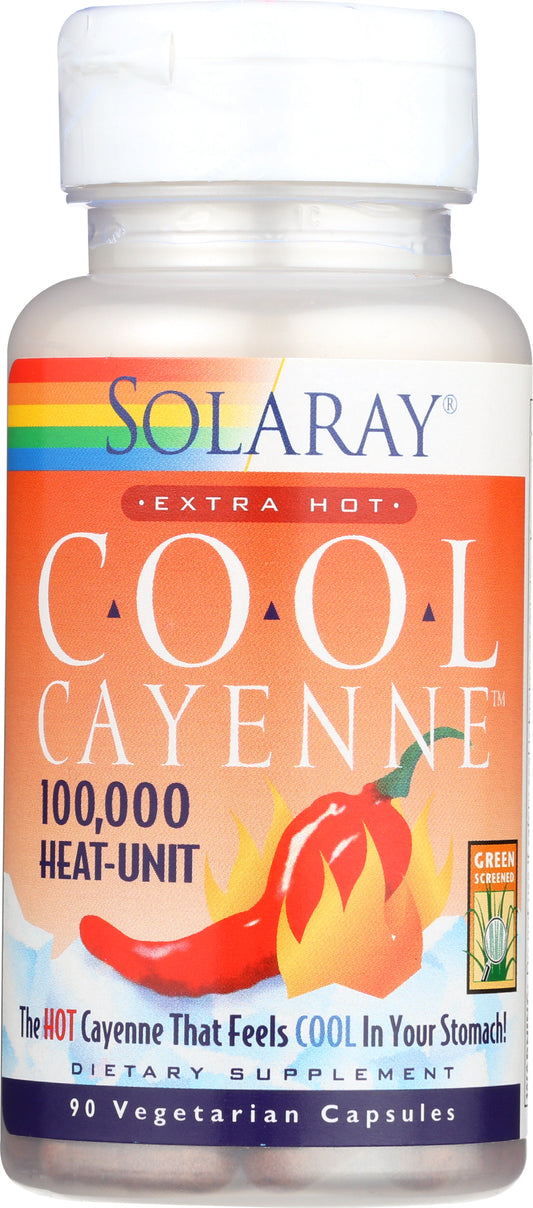 Solaray Extra Hot Cool Cayenne 90 VegCaps Front