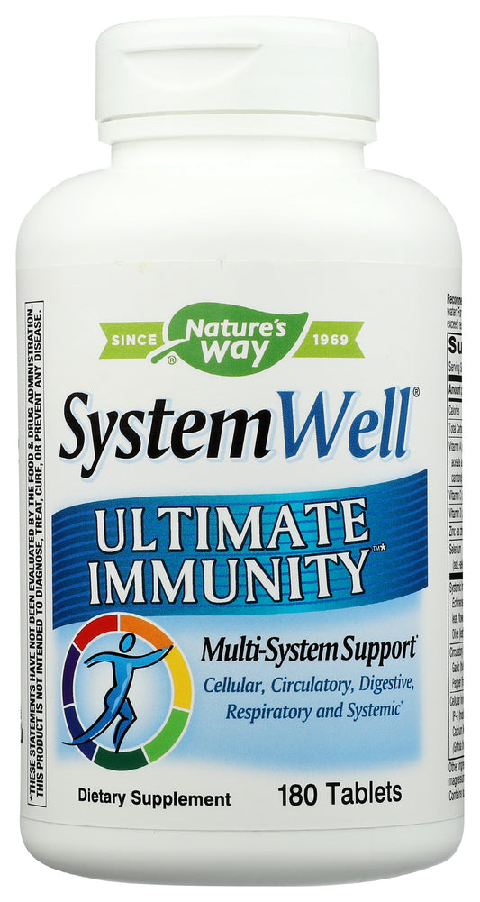 Nature's Way Ultimate Immunity 180 Tablets Front of Bottle