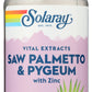Solaray Saw Palmetto & Pygeum with Zinc 60 VegCaps Front of Bottle