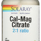 Solaray Cal-Mag Citrate with Vitamin D-3 & K-2 180 Capsules Front of Bottle