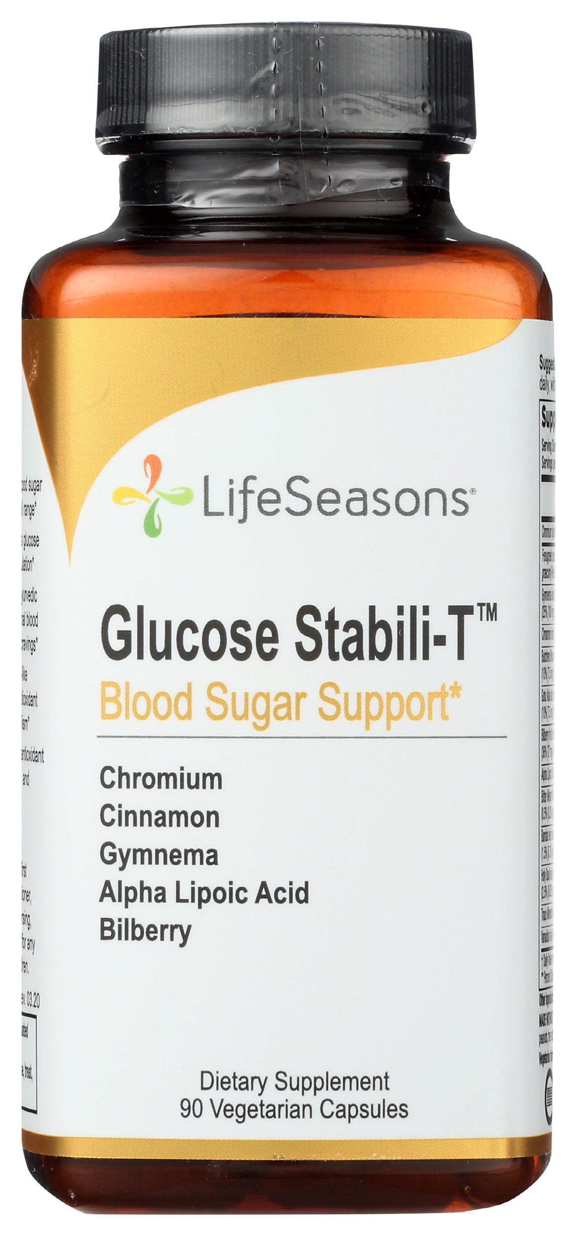 LifeSeasons Glucose Stabili-T Blood Sugar Support 90 Veg Capsules