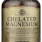 Solgar Chelated Magnesium100 Tablets Front of Bottle
