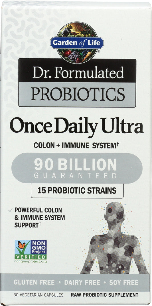 Garden of Life Once Daily Ultra Probiotics Front of Box