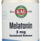 KAL Melatonin Sustained Release 3 mg 60 Tablets Front of Bottle
