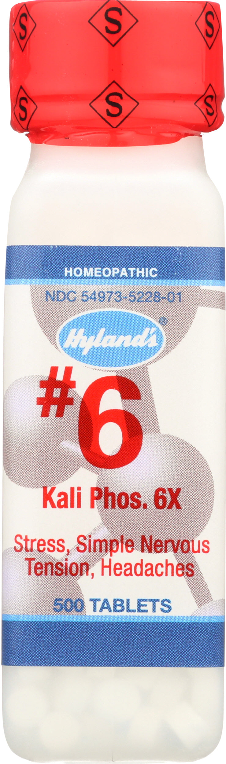 Hyland's #6 Kali Phos. 6X 500 Tablets Front