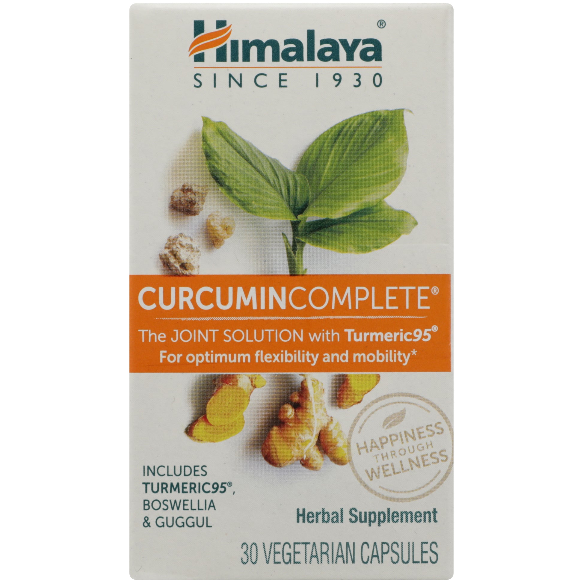 Himalaya Curcumin Complete 30 Vegetarian Capsules Front of Box