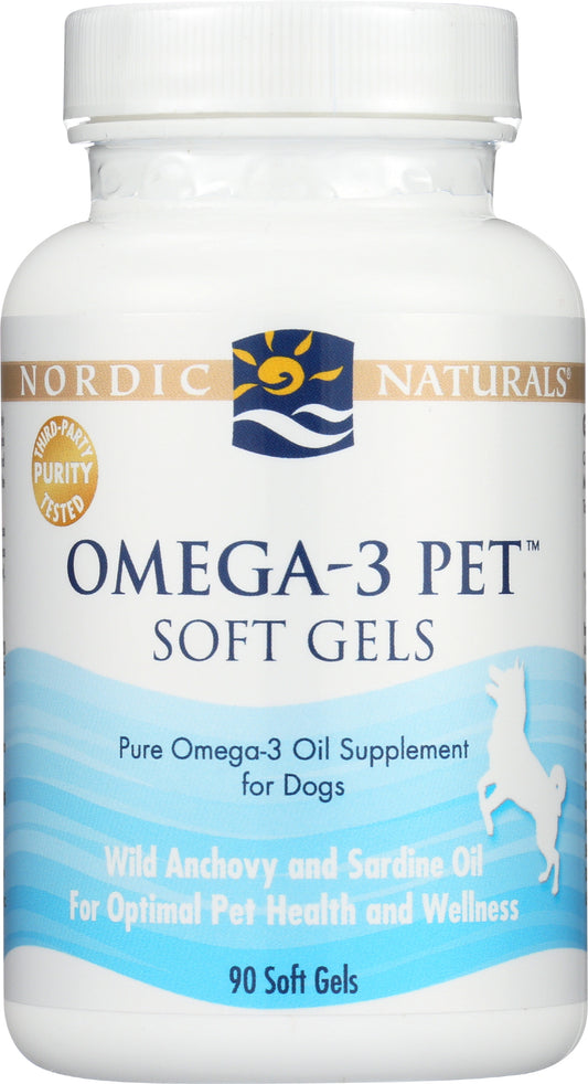 Nordic Naturals Pet Omega-3 90 Soft Gels Front of Bottle