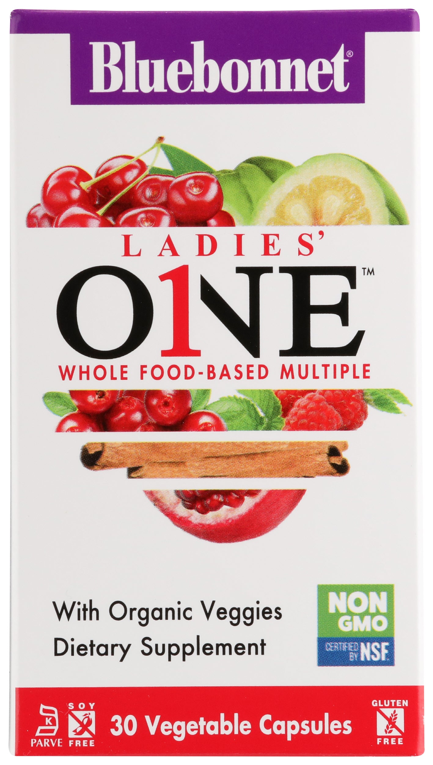 Bluebonnet Ladies' One 30 Vegetable Capsules Front of Box