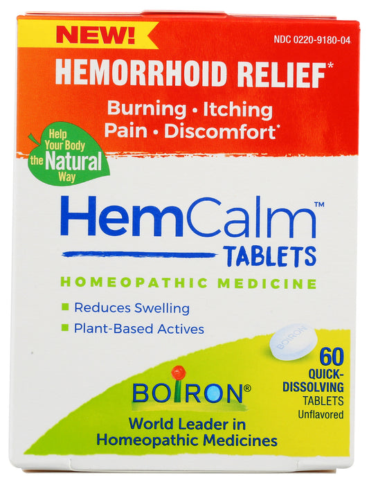 Boiron HemCalm 60 Tablets Front