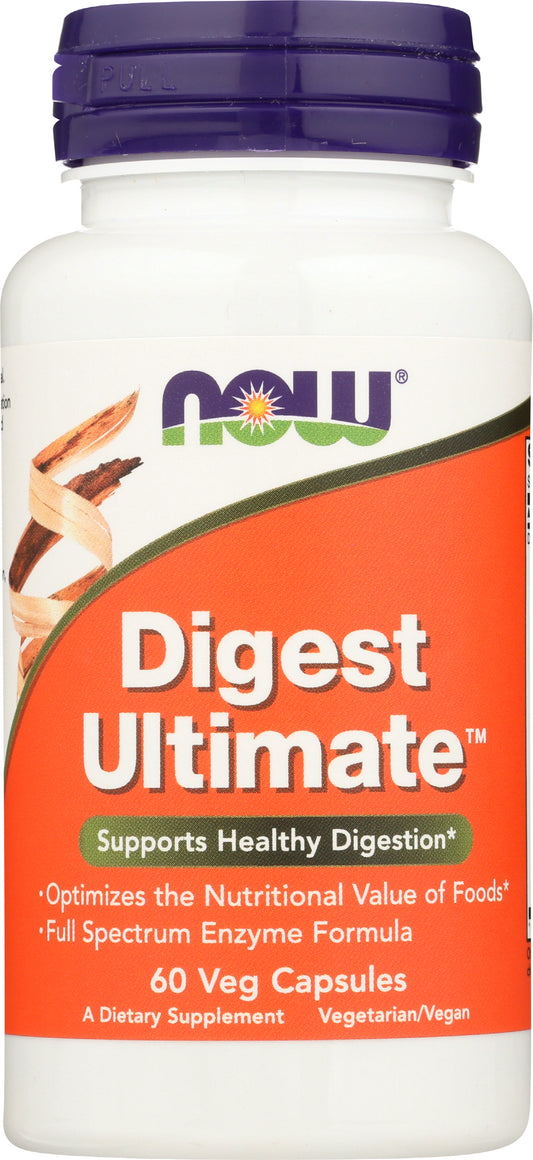 NOW Digest Ultimate 60 Veg Capsules Front