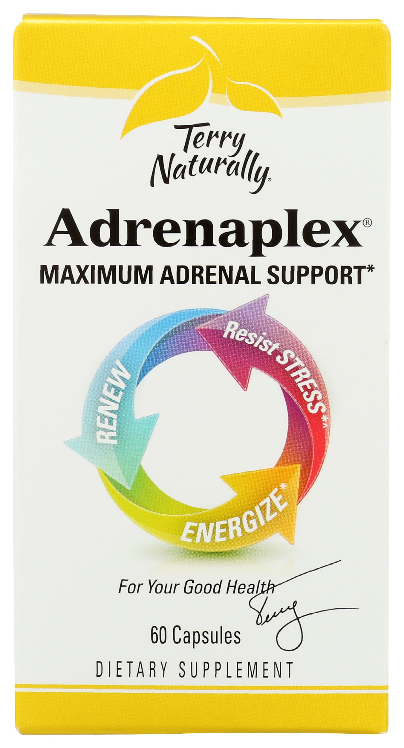 Terry Naturally Adrenaplex 60 Capsules Front of Box