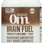 Om Brain Fuel+ 90 Vegetable Capsules Front of Bottle