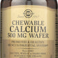 Solgar Chewable Calcium 500mg 120 Wafers Front of Bottle