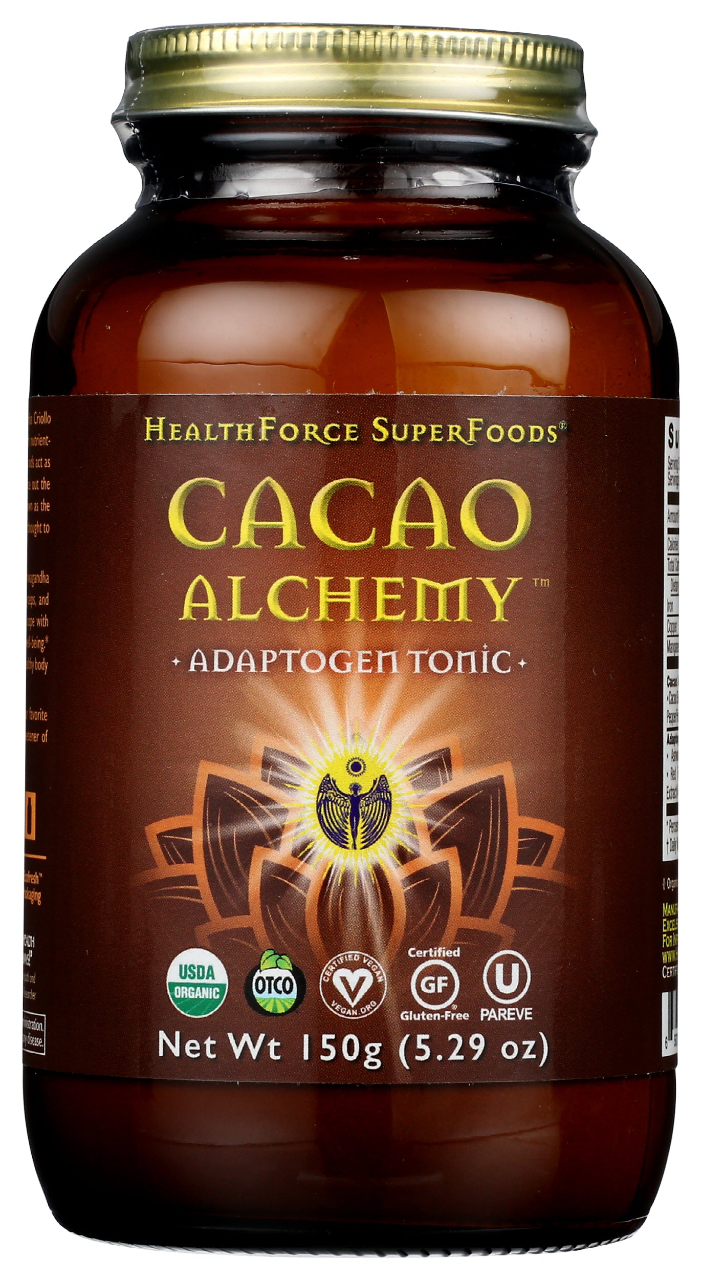 HealthForce SuperFoods Cacao Alchemy 150g Front of Bottle