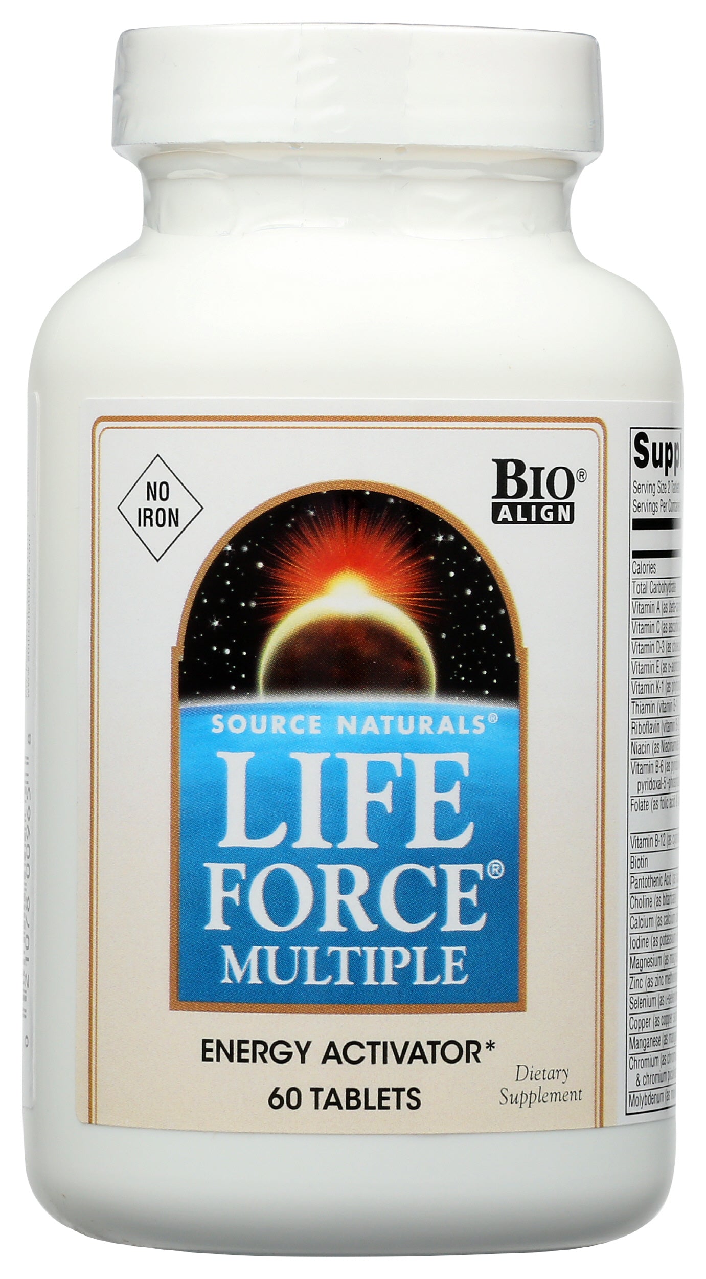 Source Naturals Life Force Energy Activator 60 Tablets Front of Bottle