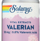 Solaray Vital Extracts Valerian 50 mg 60 VegCaps Front of Bottle