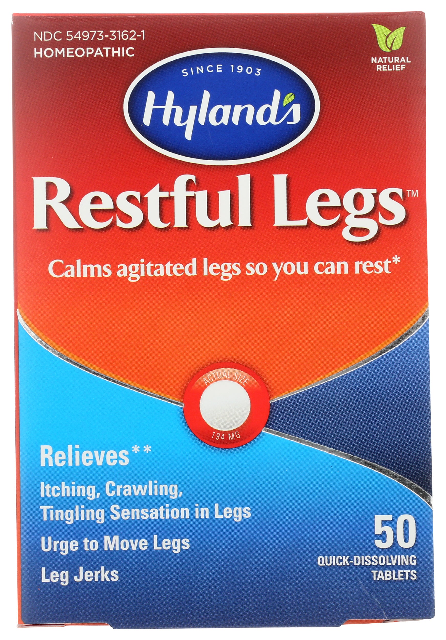 Hyland's Restful Legs 50 Tablets Front