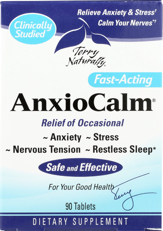 Terry Naturally AnxioCalm 90 Tablets Front of Box