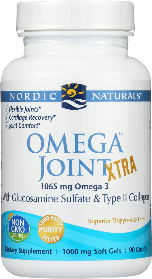Nordic Naturals Omega Joint Xtra 90 Soft Gels Front of Bottle