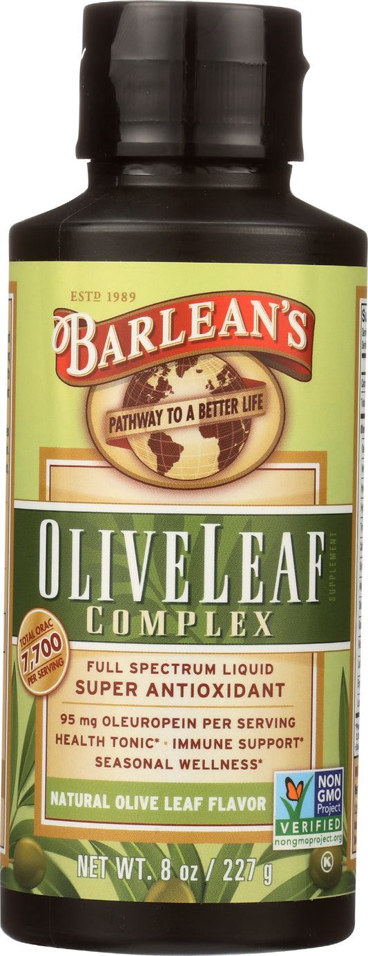 Barlean's Olive Leaf Complex 8 oz Front of Bottle