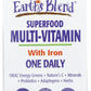 Paradise Earth's Blend Multivitamin With Iron 30 Capsules Front of Box