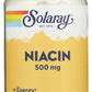 Solaray Niacin 500 mg 100 Vegcaps Front of Bottle