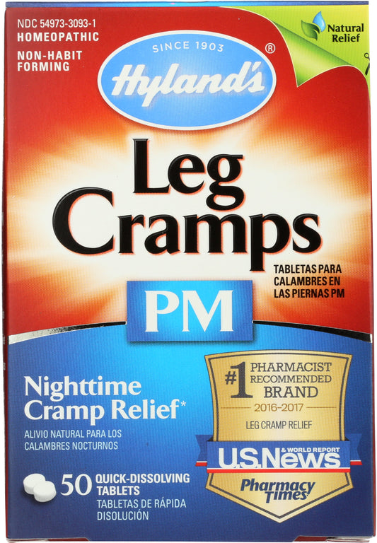 Hyland's Leg Cramps PM 50 Tablets Front