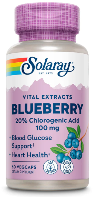Solaray Blueberry Leaf Extract 100 mg 60 VegCaps