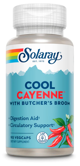 Solaray Cool Cayenne with Butcher's Broom 90 VegCaps