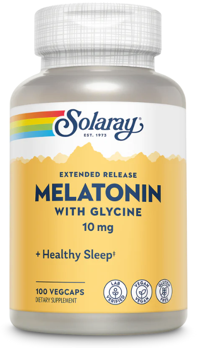 Solaray Extended Release Melatonin with Glycine 10 mg 100 VegCaps