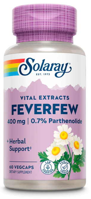 Solaray Feverfew Aerial Extract 400 mg 60 VegCaps