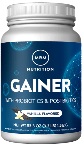 MRM Nutrition Gainer 1 Billion Probiotics Vanilla Flavor Protein Powder 3.3lb