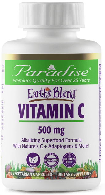 Paradise Earth's Blend Vitamin C 500mg 90 Vegetarian Capsules