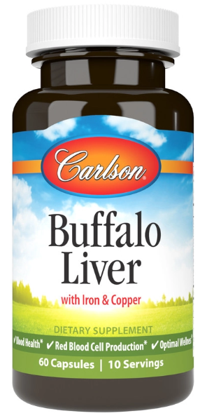 Carlson Buffalo Liver with Iron & Copper 60 Capsules