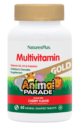 NaturesPlus Source of Life Animal Parade Gold 60 Chewable Tablets Cherry Flavor