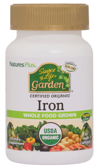 NaturesPlus Source of Life Garden Iron 30 Vegan Capsules