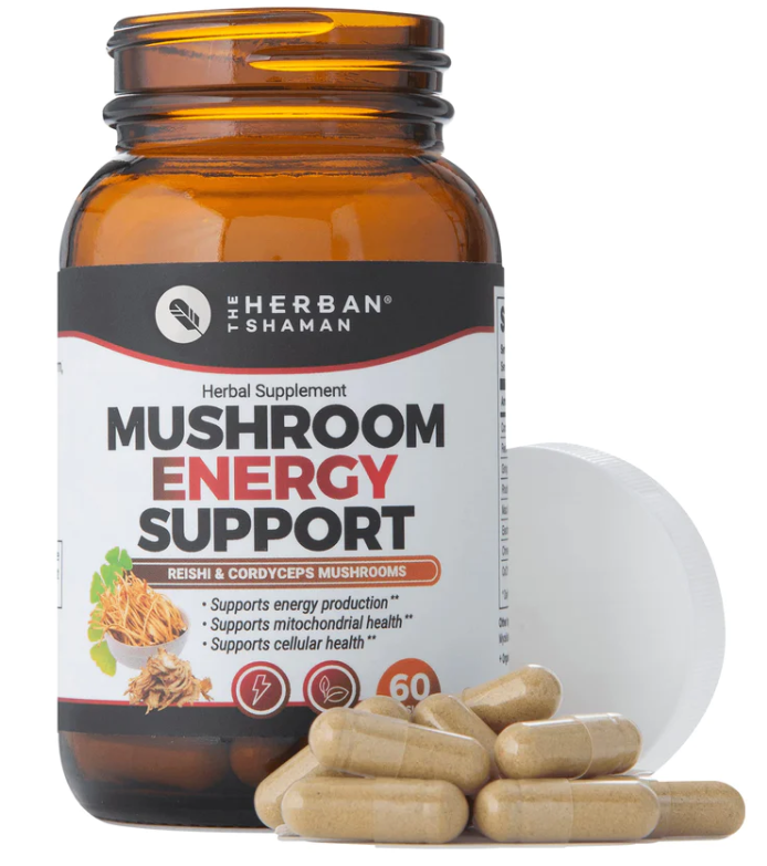 The Herban Shaman Mushroom Energy Support 60 Capsules