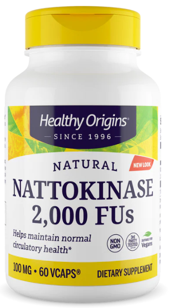 Healthy Origins Nattokinase 2,000 FUs 100 mg 60 Vegan Capsules