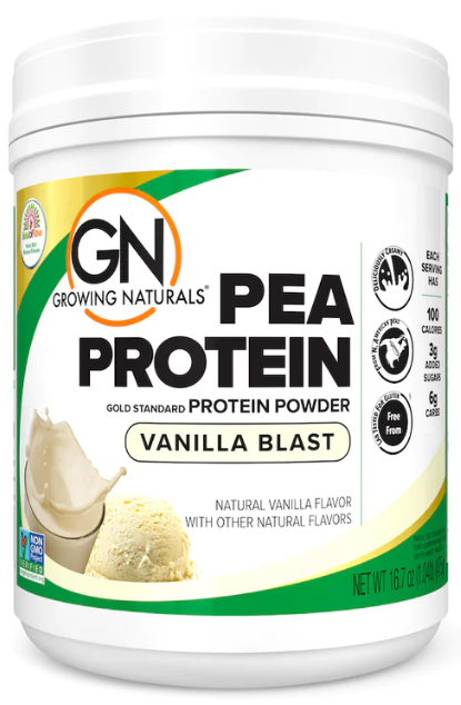 Growing Naturals Pea Protein Powder Vanilla Blast 475g