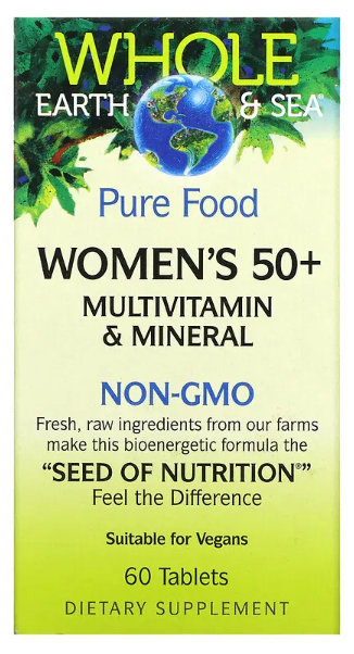 Whole Earth & Sea Women's 50+ Multivitamin 60 Tablets