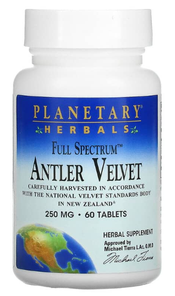 Planetary Herbals Antler Velvet 250mg 60 Tablets